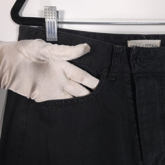 NILI LOTAN‎ Women’s Linen Blend Cropped Jeans Button Fly Size 6 Altered 34x22 - Picture 8 of 10